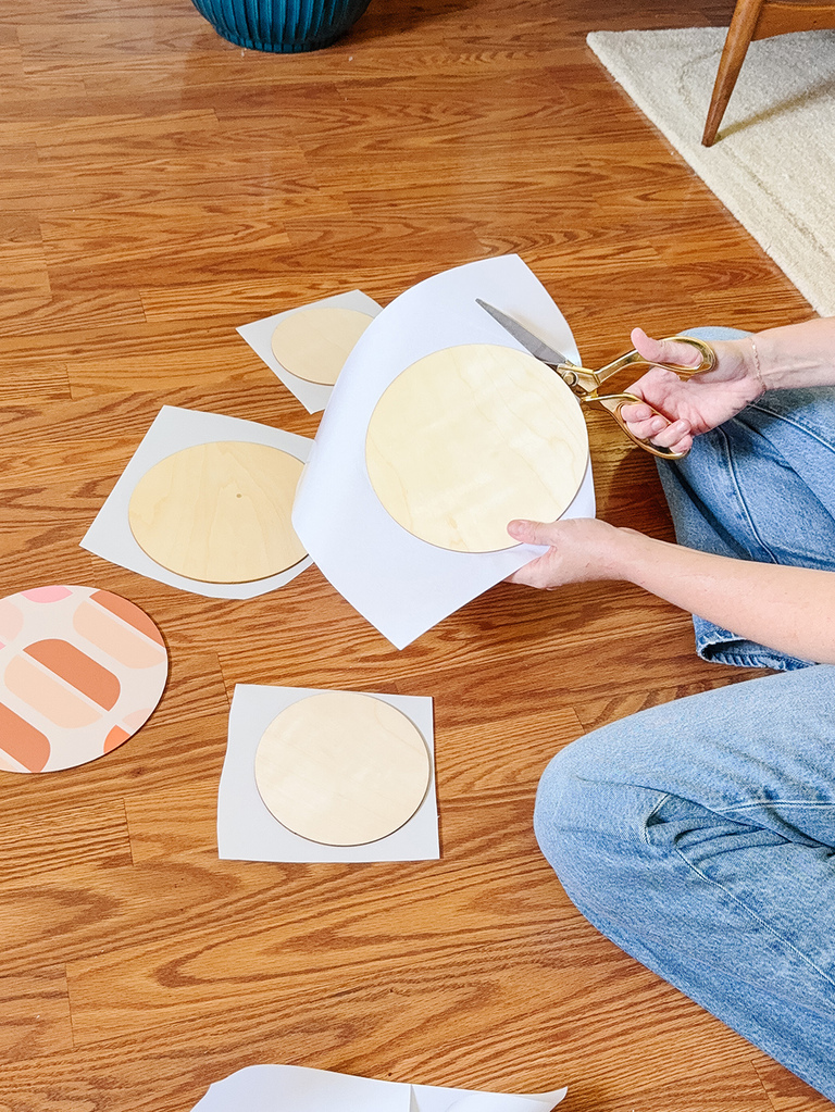 DIY Wallpaper Scraps Wall Hanging Art