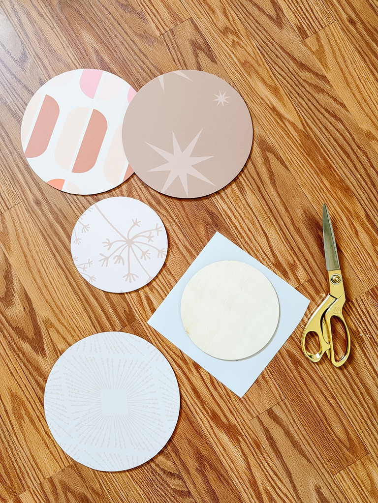 DIY Wallpaper Scraps Wall Hanging Art