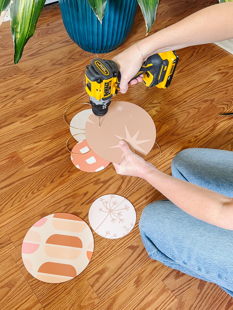 DIY Wallpaper Scraps Wall Hanging Art