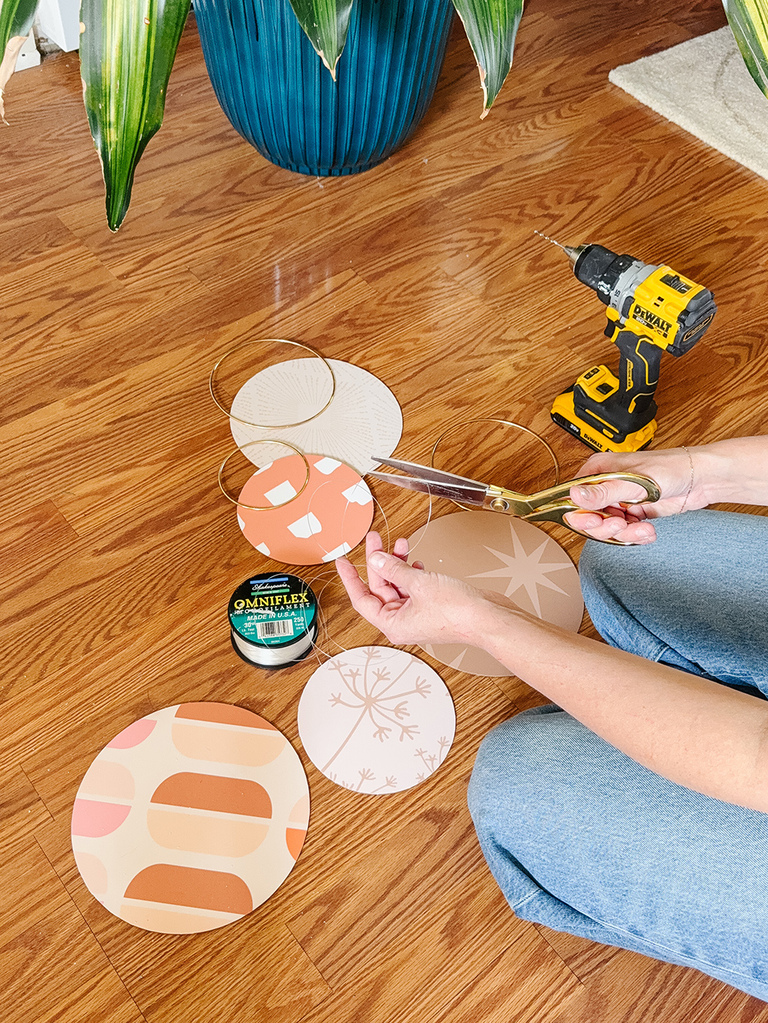 DIY Wallpaper Scraps Wall Hanging Art