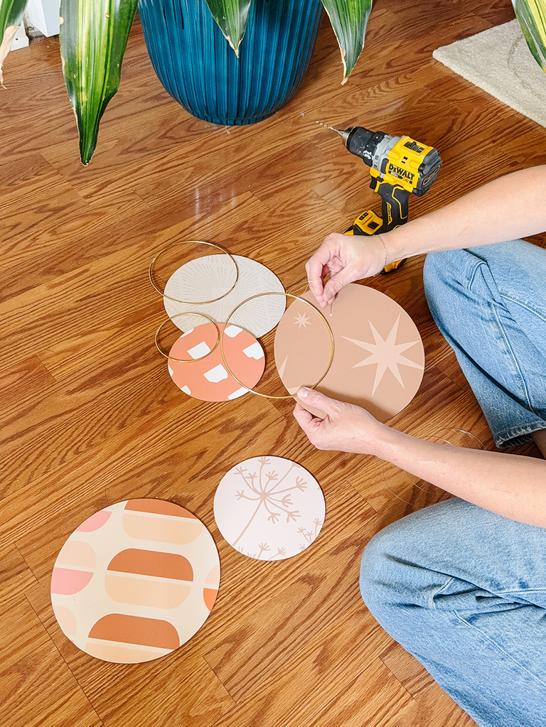 DIY Wallpaper Scraps Wall Hanging Art