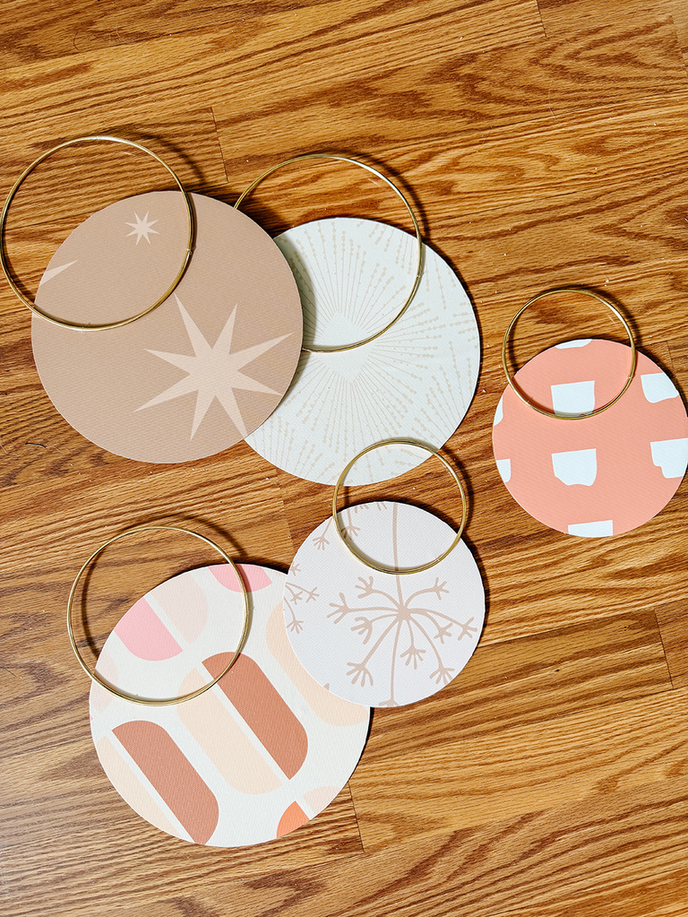DIY Wallpaper Scraps Wall Hanging Art