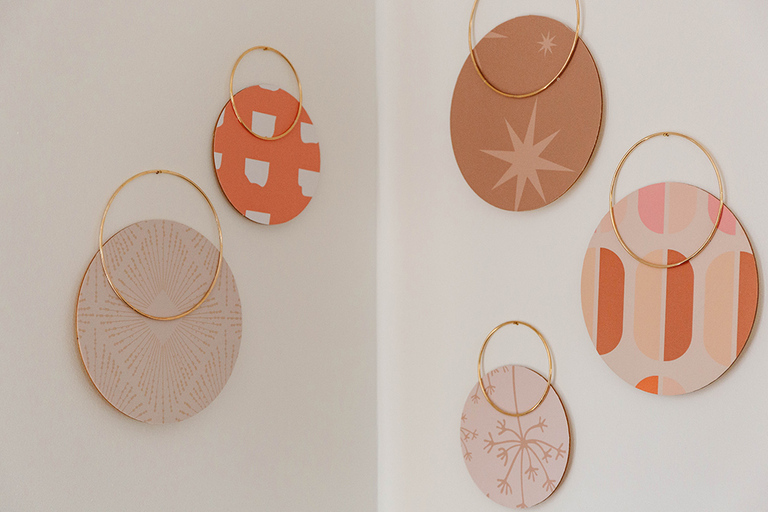 DIY Wallpaper Scraps Wall Hanging Art