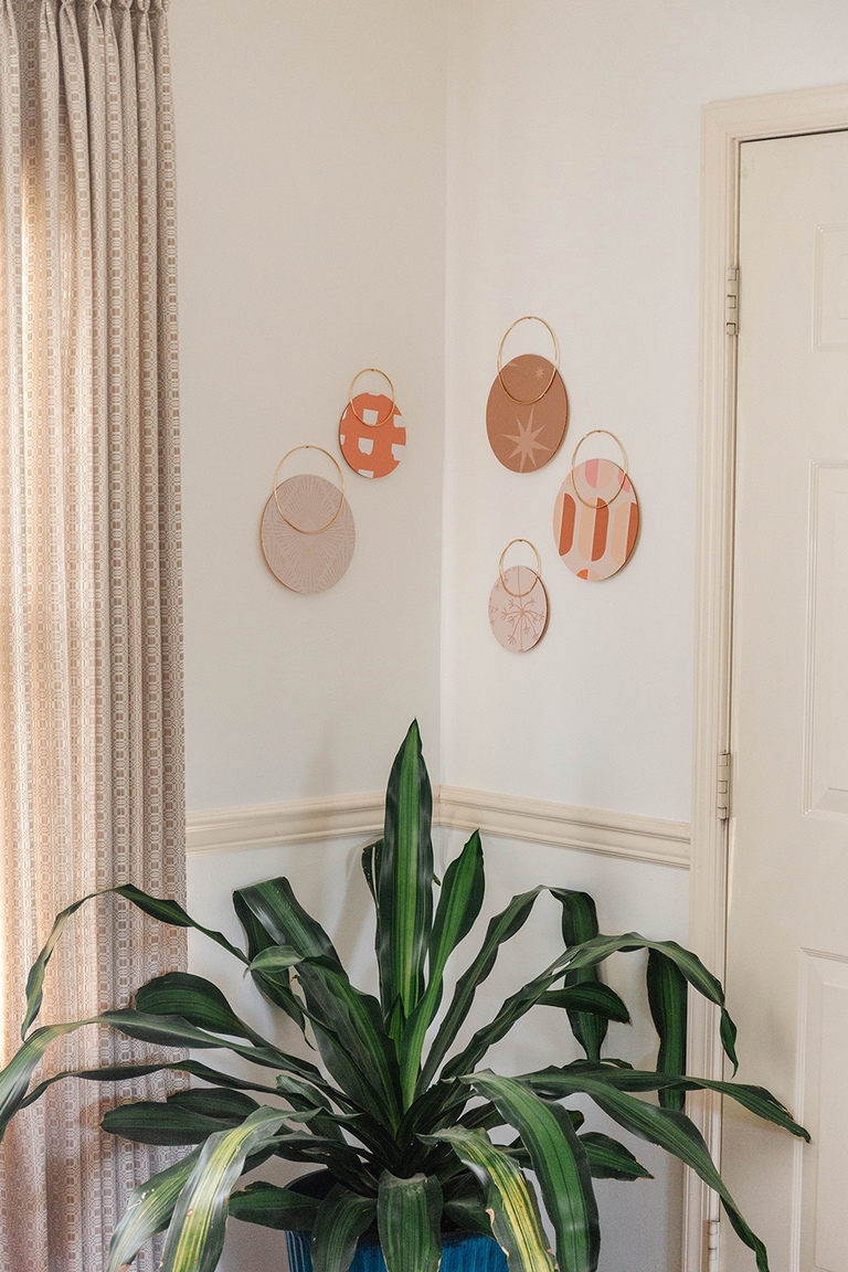 DIY Wallpaper Scraps Wall Hanging Art