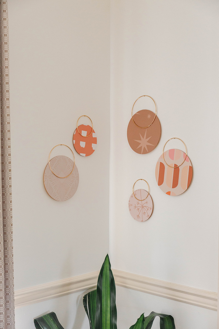 DIY Wallpaper Scraps Wall Hanging Art