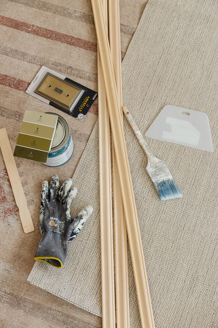 DIY Wallpapered Trimmed Out Doorway