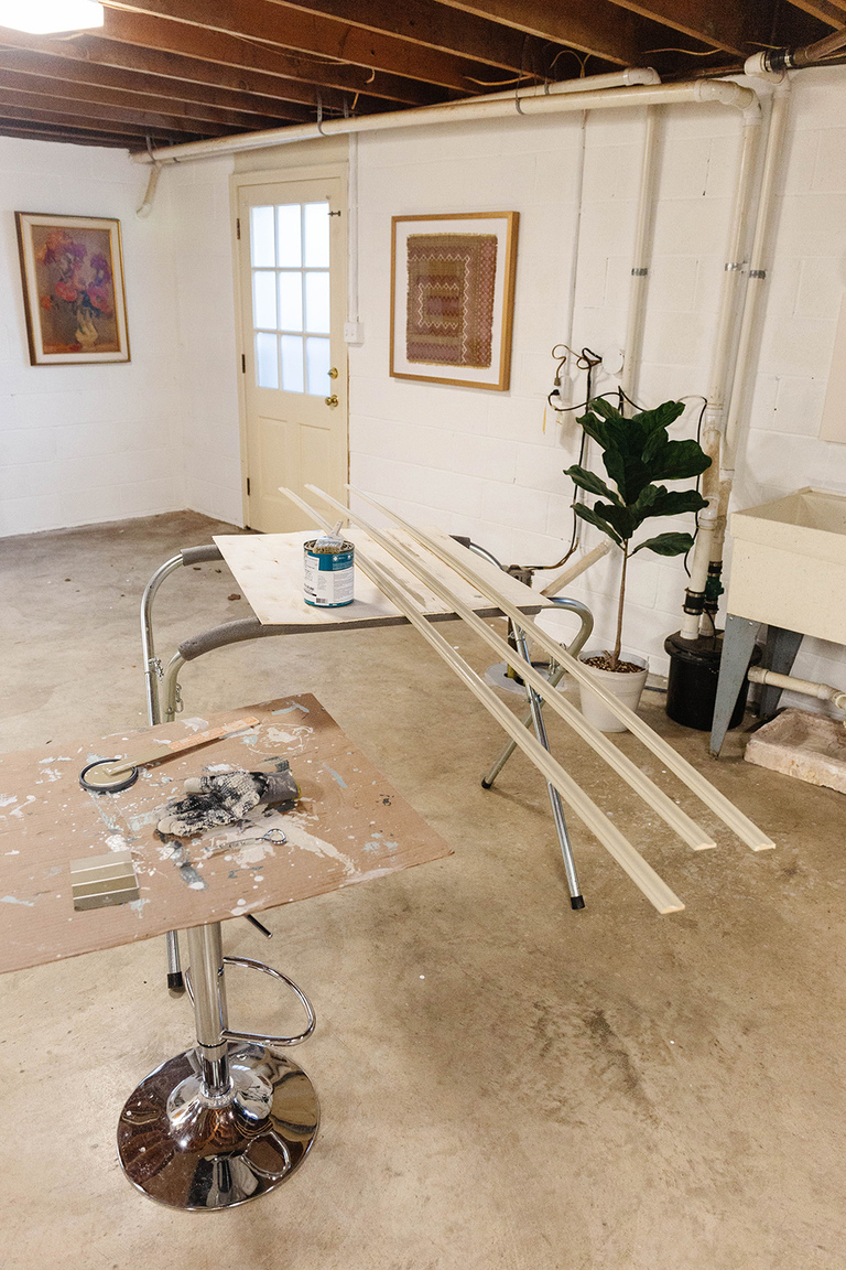 DIY Wallpapered Trimmed Out Doorway