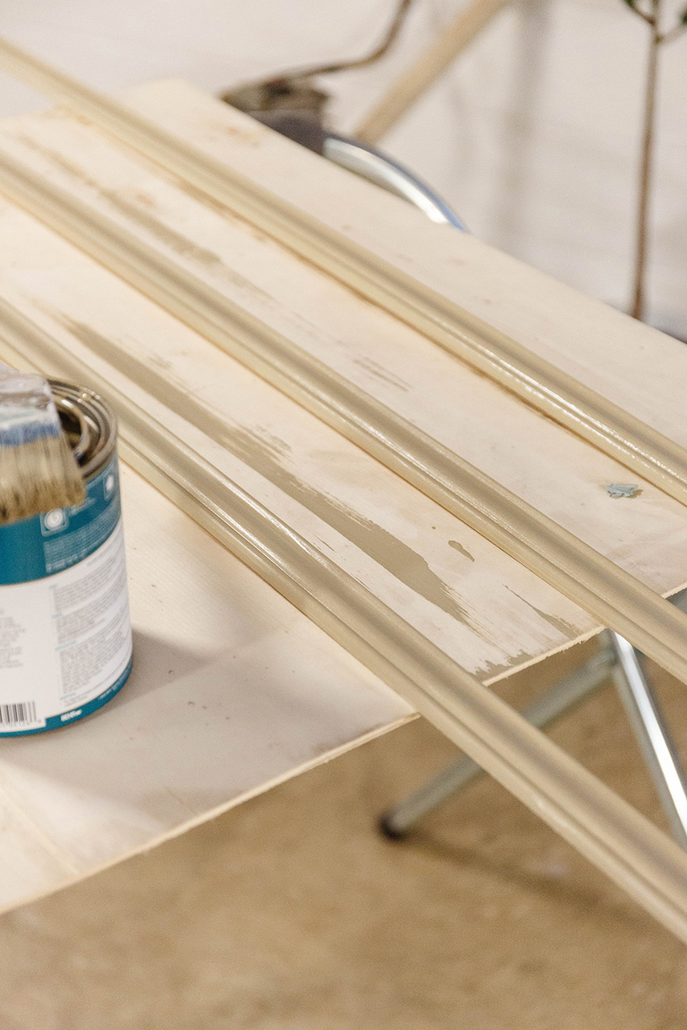 DIY Wallpapered Trimmed Out Doorway