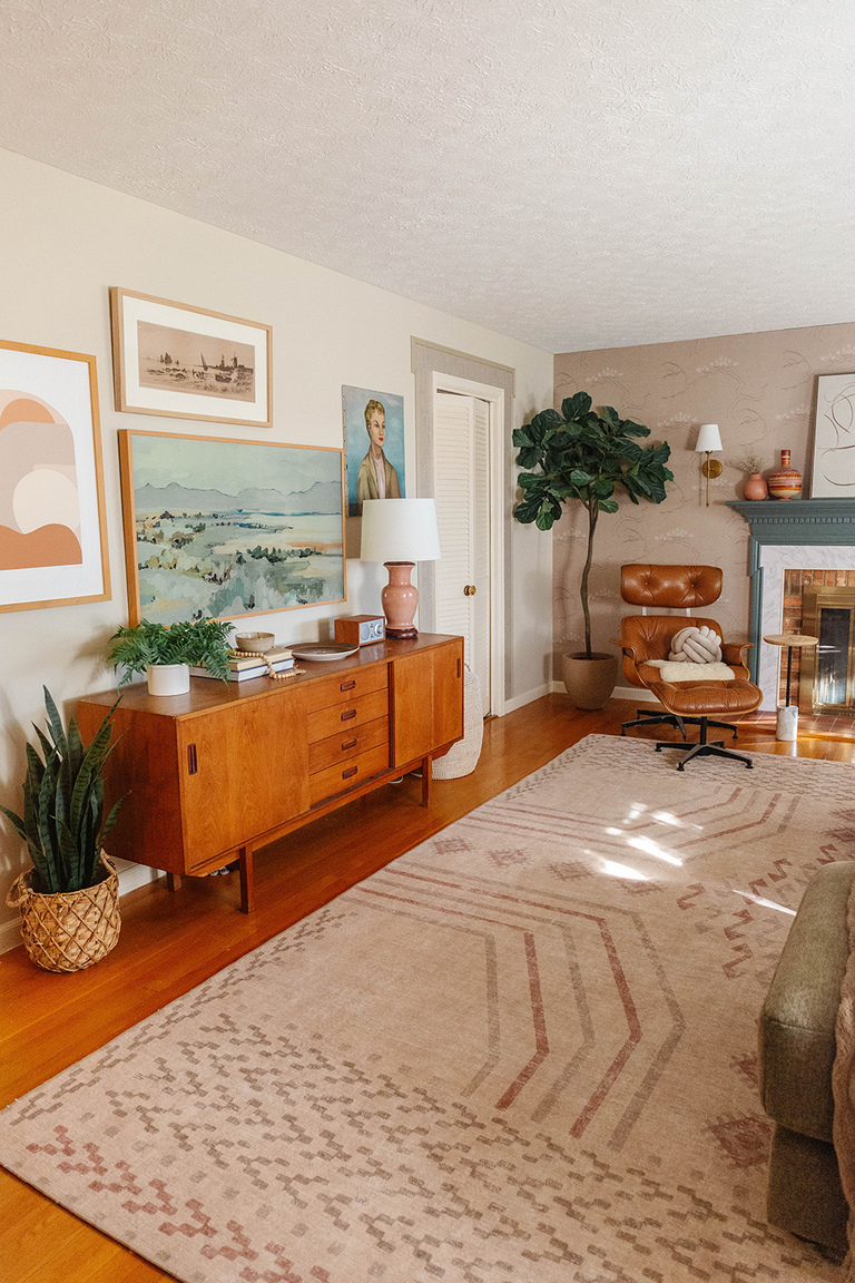 DIY Wallpapered Trimmed Out Doorway