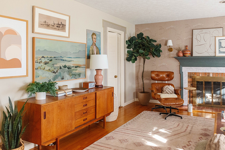 DIY Wallpapered Trimmed Out Doorway