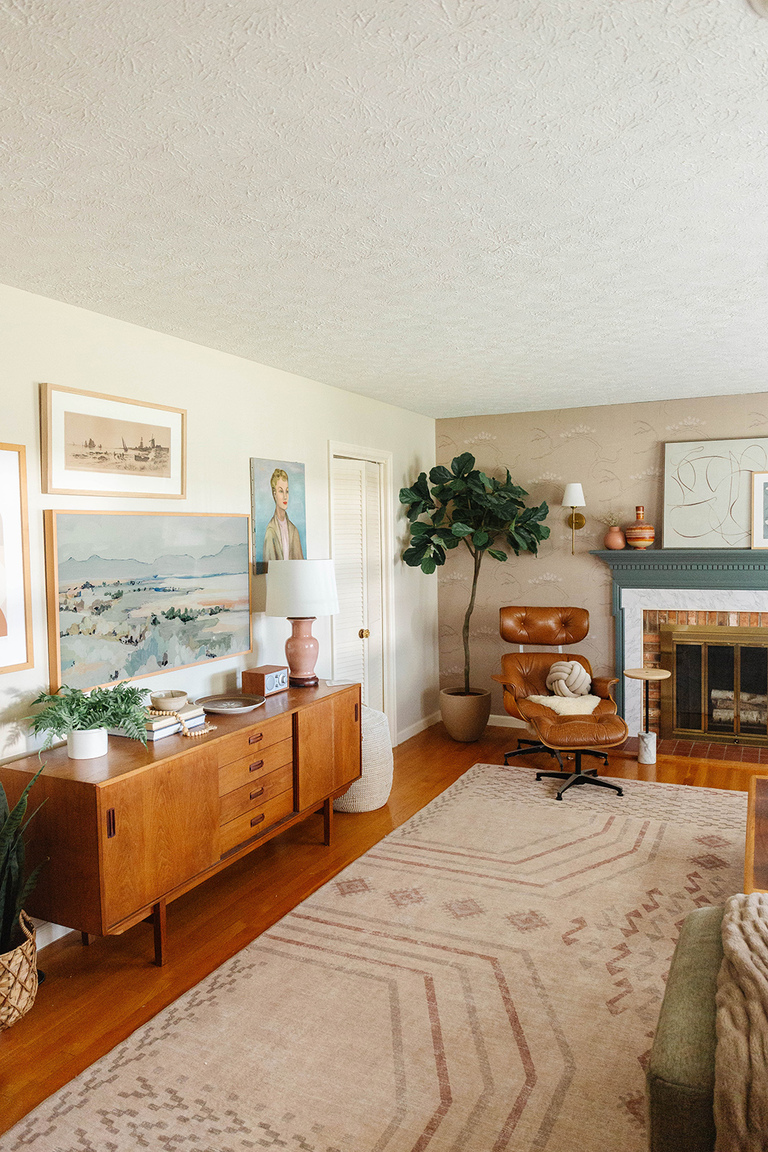 DIY Wallpapered Trimmed Out Doorway