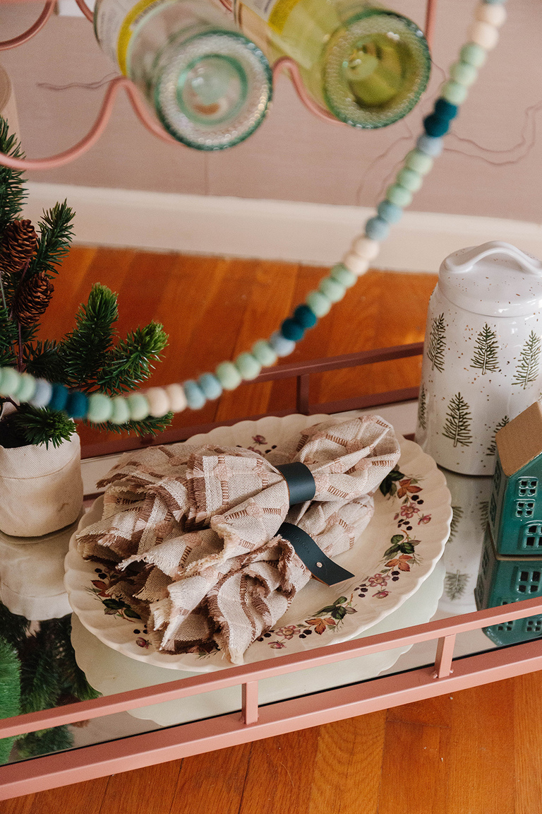 How To Style A Bar Cart For Christmas