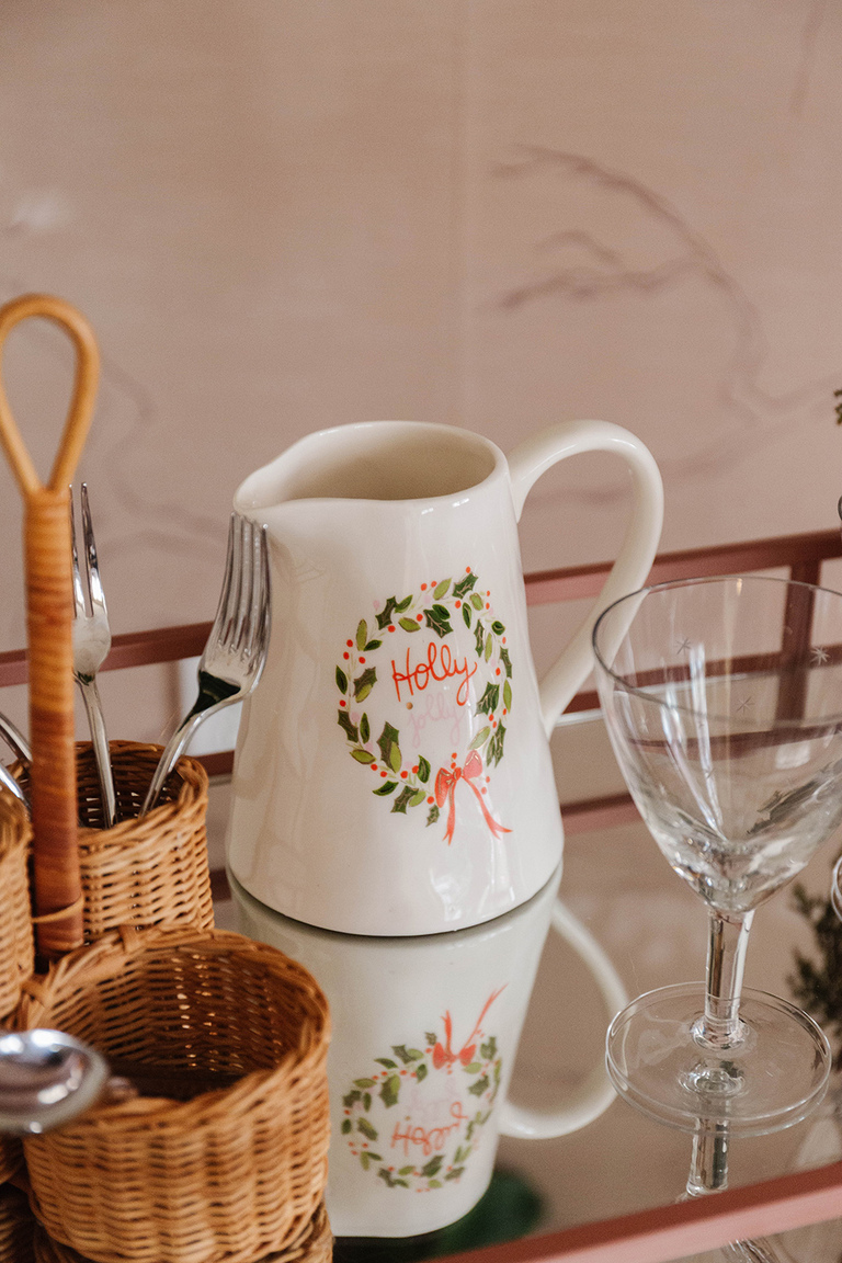 How To Style A Bar Cart For Christmas