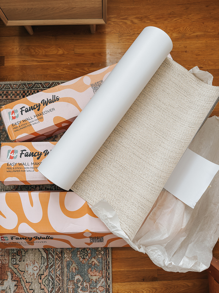 Faux Grasscloth Wallpaper In Our Bedroom