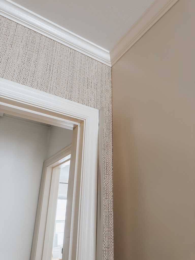 Faux Grasscloth Wallpaper In Our Bedroom