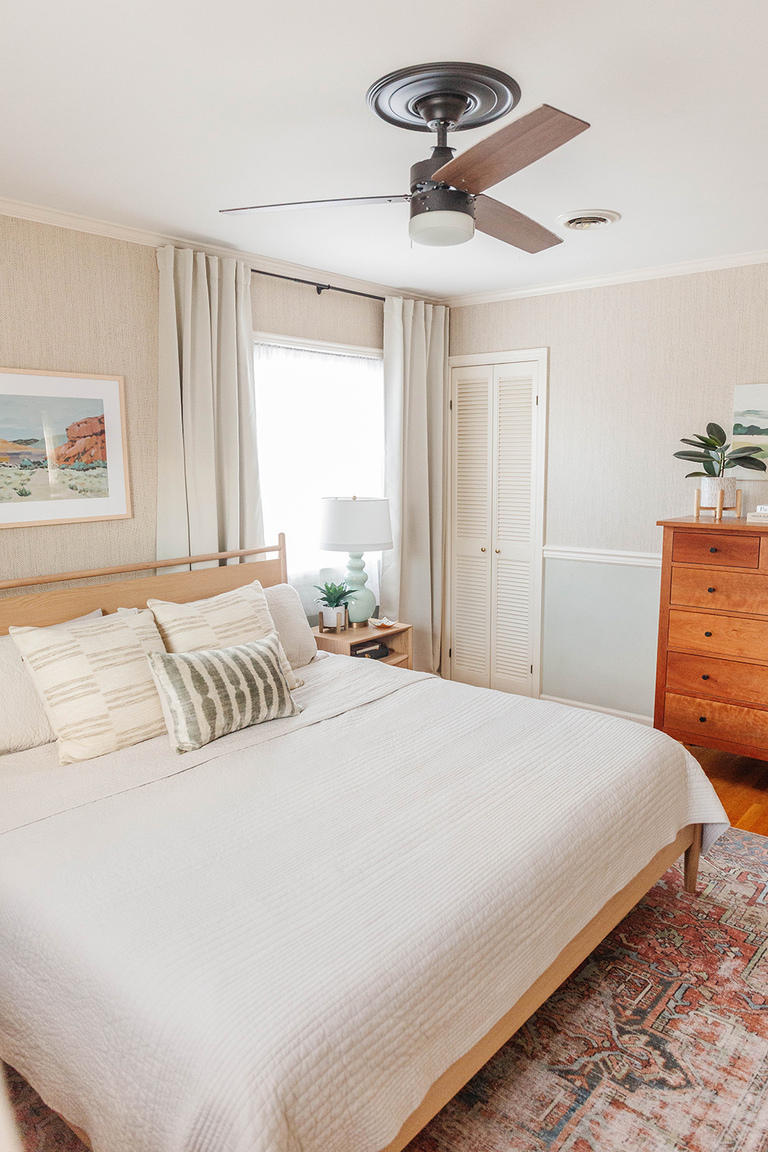 Faux Grasscloth Wallpaper In Our Bedroom